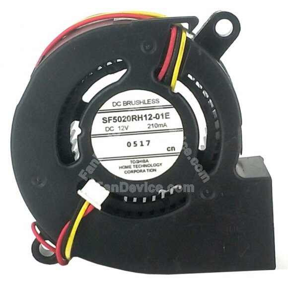 TOSHIBA SF5020RH12-01E 12V 210mA 3 Wires DC Brushless Blower Fan