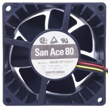 Sanyo Denki 9G0812P1G031 DC 12V 1.1A 2 / 3 Wires 8038 Axial Cooling Fan
