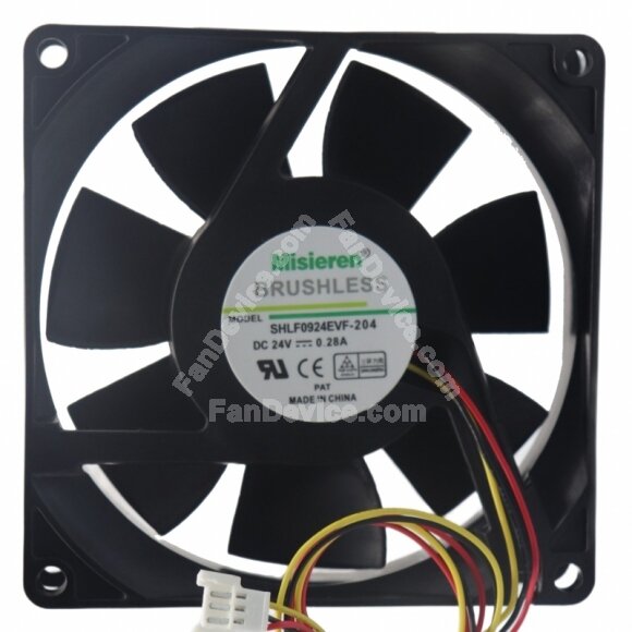 Misieren SHLF0924EVF-204 24V 0.28A 3 Wires Axial Fan