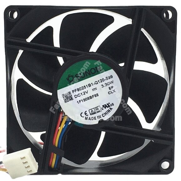 Sunon PF80251B1-Q120-S99 DC 12V 3.30W 4 Wires Cooling Fan