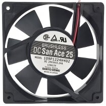 Sanyo 109P1224H402 DC 24V 0.24A 2 Wires Axial Cooling Fan