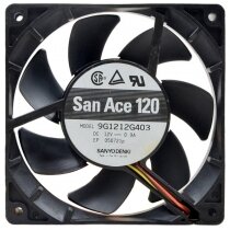 Sanyo 9G1212G403 DC 12V 0.9A 2 / 3 Wires Axial Cooling Fan