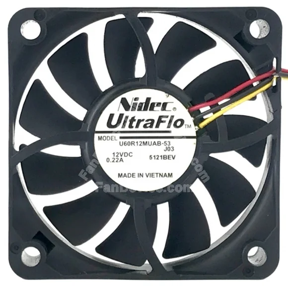 Nidec U60R12MUAB-53J03 DC 12V 0.22A 2 / 3 Wires Axial Fan