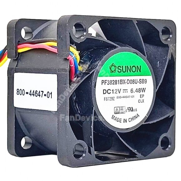 Sunon PF38281BX-D08U-SB9 DC 12V 6.48W 4 Wires PWM Axial Cooling Fan