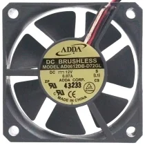 ADDA AD0612DB-D72GL 12V 0.07A DC Brushless 3 Wires Axial Cooling Fan