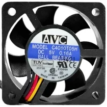 AVC C4010T05H DC 5V 0.16A 3 Wires Ball Bearing Axial Cooling Fan