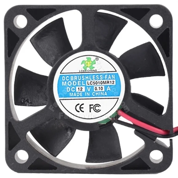 LONG CHANG LC5010MR12 12V 0.10A DC Brushless 2 Wires Axial Cooling Fan