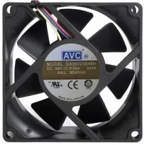 AVC DA08025B48H DC 48V 0.09A 3 Wires Ball Bearing Cooling Fan