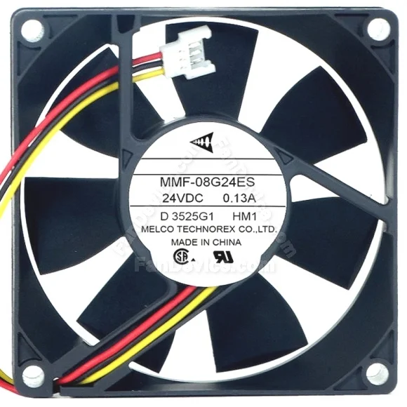 Mitsubishi MMF-08G24ES HM1 24V 0.13A 3 Wires Axial Cooling Fan