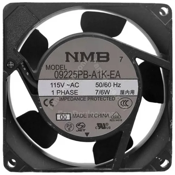 NMB 09225PB-A1K-EA 115V 7/6W 1 PHASE Impedance Protected Cooling Fan