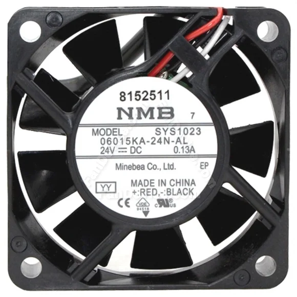 NMB 06015KA-24N-AL DC 24V 0.13A 3 Wires Axial Cooling Fan