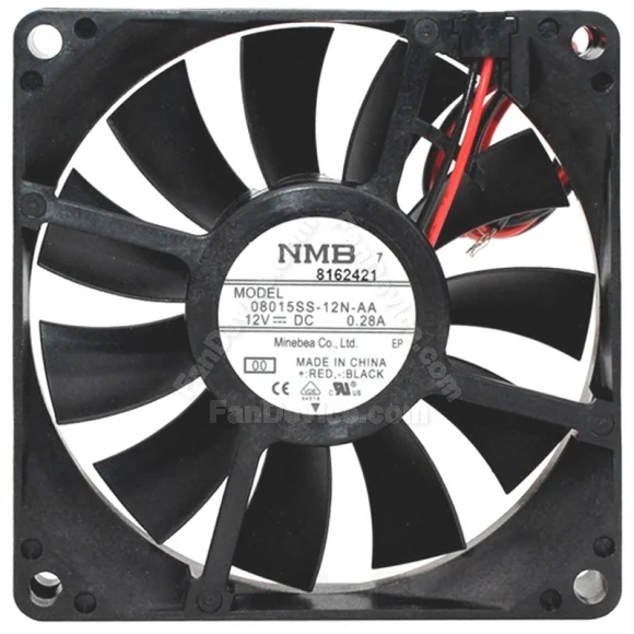 NMB 08015SS-12N-AA DC 12V 0.28A 2 Wires Axial Cooling Fan