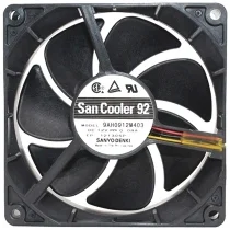 Sanyo 9AH0912M403 DC 12V 0.08A 3 Wires Axial Cooling Fan