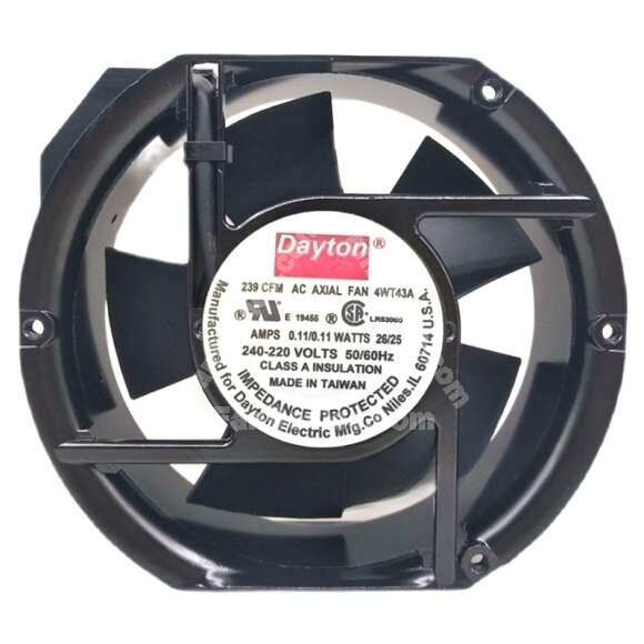 Dayton CFM AC AXIAL FAN 4WT43A 240-220V 0.11A 26 / 25W Cooling Fan