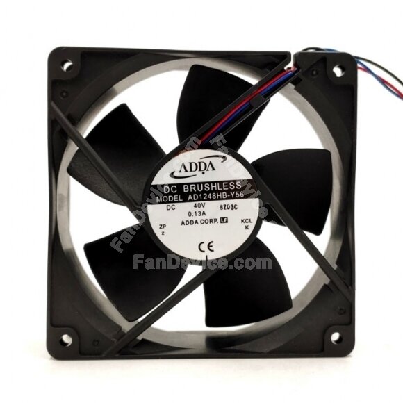 ADDA AD1248HB-Y56 DC 40V 0.13A 3 Wires Axial Cooling Fan