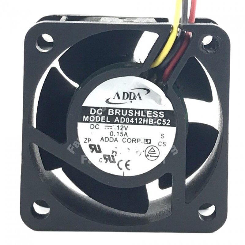 Ventilateur De Refroidissement ADDA AD0412LB-C5B / AD0412HB-C50 - 12V, 0.1A, 4cm, Pour Serveurs Et Dissipateurs Thermiques
