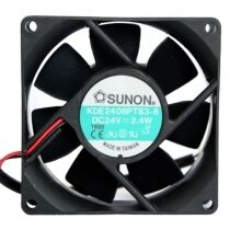 Sunon KDE2408PTB3-6 DC 24V 2.4W 2 Wires Axial Cooling Fan