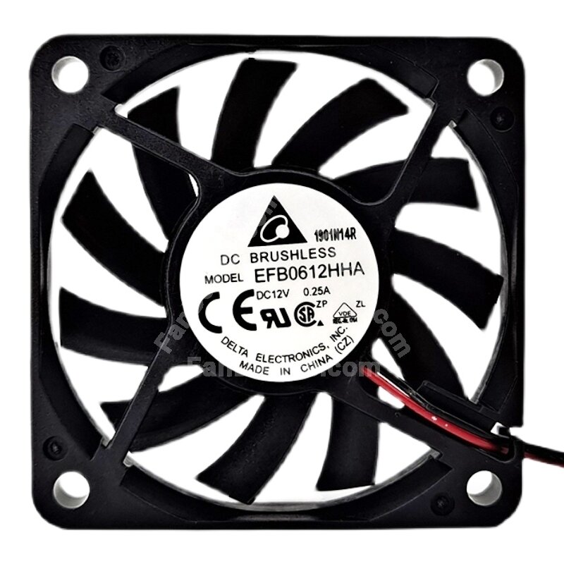 Ventilateur DC Brushless JSF922512HS - 92x92x25 Mm, 12V, 0.25A, 2 Fils