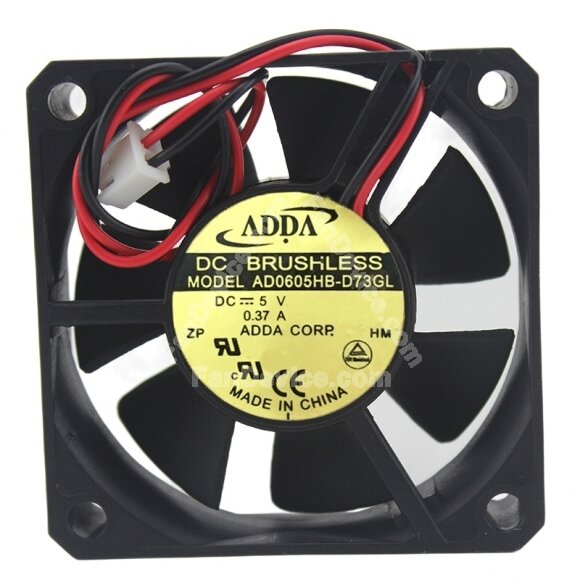 ADDA AD0605HB-D73GL DC 5V 0.37A 6015 Axial Brushless Cooling Fan