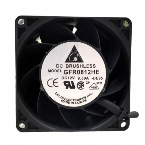 Delta GFR0812HE DC 12V 9.5A 2 Wires / 4 Wires Axial Cooling Fan