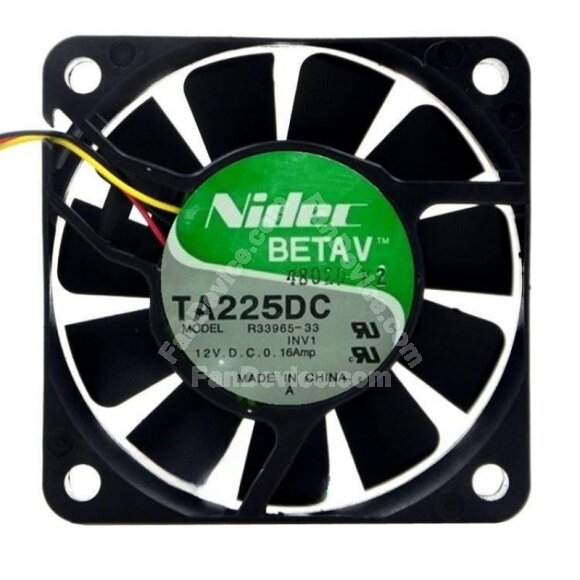 Nidec TA225DC R33965-33 DC 12V 0.16Amp 2 Wires / 3 Wires Axial Cooling Fan