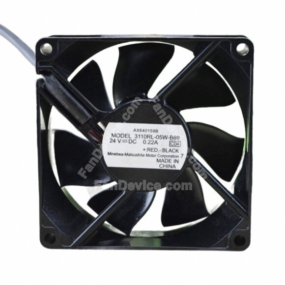 NMB 3110RL-05W-B69 DC 24V 0.22A 2 Wires / 3 Wires Axial Cooling Fan