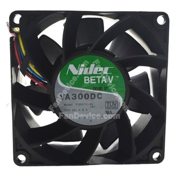 Nidec VA300DC V35072-35 DC 12V 0.9A 2 Wires / 3 Wires / 4 Wires Axial Cooling Fan
