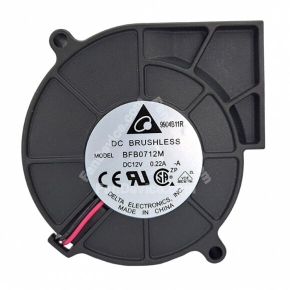 Delta BFB0712M DC 12V 0.22A 2 Wires Blower Cooling Fan
