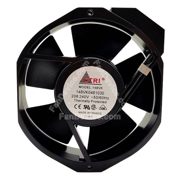 ETRI 148VK0481030 AC 240V 17251 Thermally Protected Axial Cooling Fan