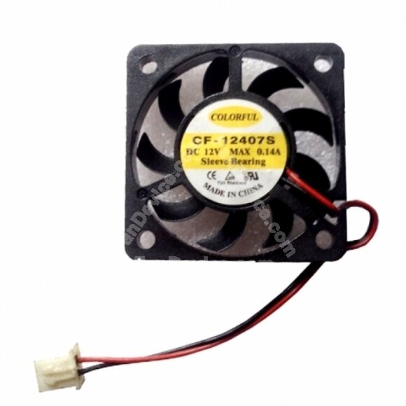 COLORFUL CF-12407S DC 12V 0.14A 2 Wires Axial Cooling Fan