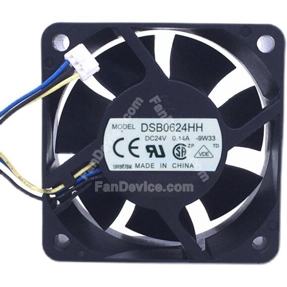 Delta DSB0624HH DC 24V 0.14A 3 Wires Axial Cooling Fan