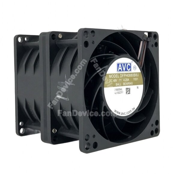 AVC DFPH0880B8U DC 48V 4.20A 8080 Axial Cooling Fan
