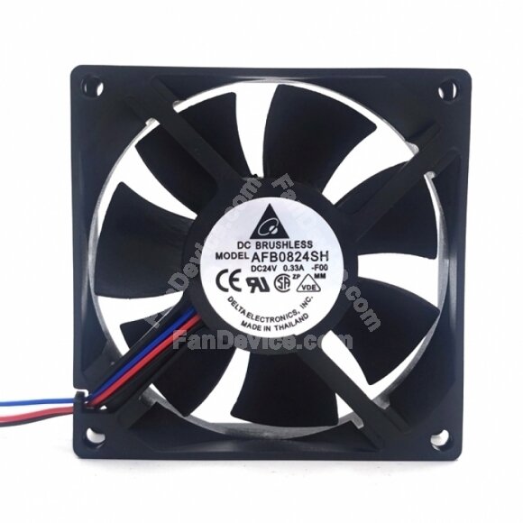 Delta AFB0824SH DC 24V 0.33A 2 Wires / 3 Wires Axial Cooling Fan