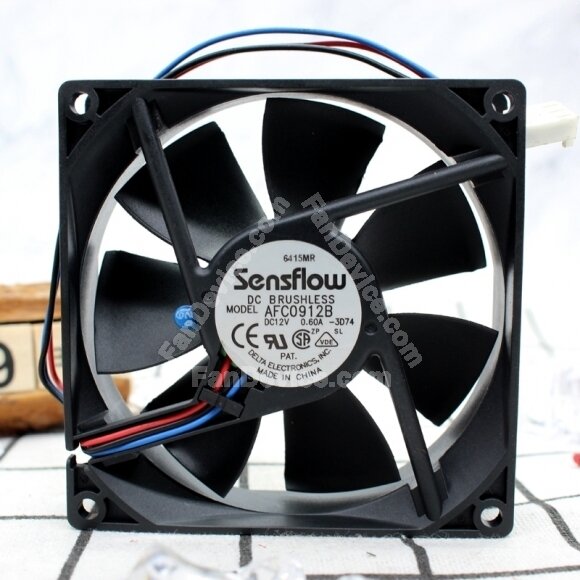 SensFlow AFC0912B DC 12V 0.60A 3 Wires Axial Cooling Fan