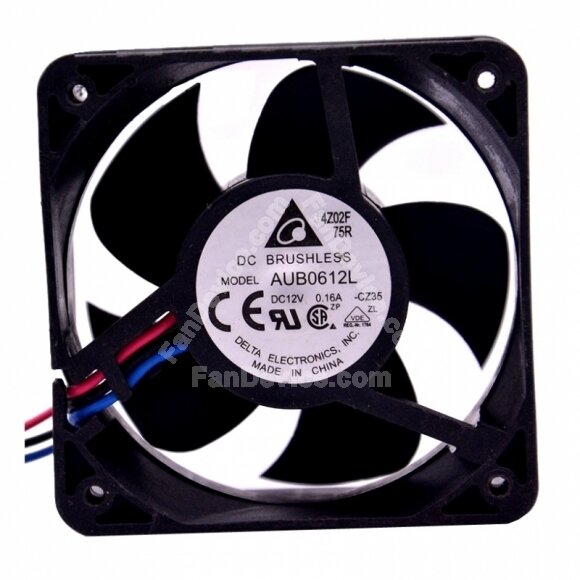 Delta AUB0612L DC 12V 0.16A 2 Wires / 3 Wires Axial Cooling Fan