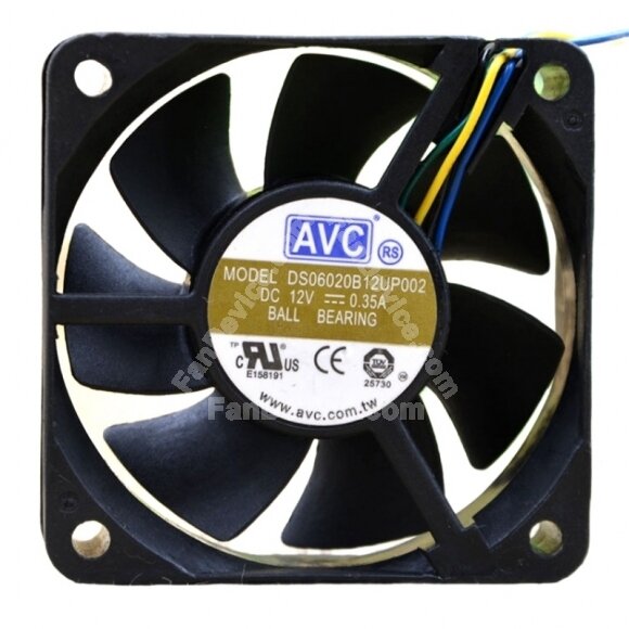 AVC DS06020B12UP002 DC 12V 0.35A 2 Wires / 3 Wires / 4 Wires Axial Cooling Fan