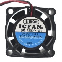 ICFAN 0420-12LL DC 12V 0.08A 4020 Axial Cooling Fan