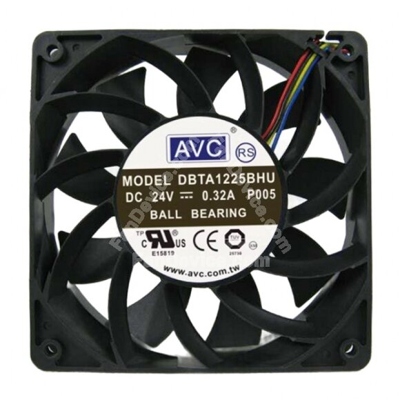 AVC DBTA1225BHU DC 24V 0.32A 12025 Axial Ball Bearing Cooling Fan