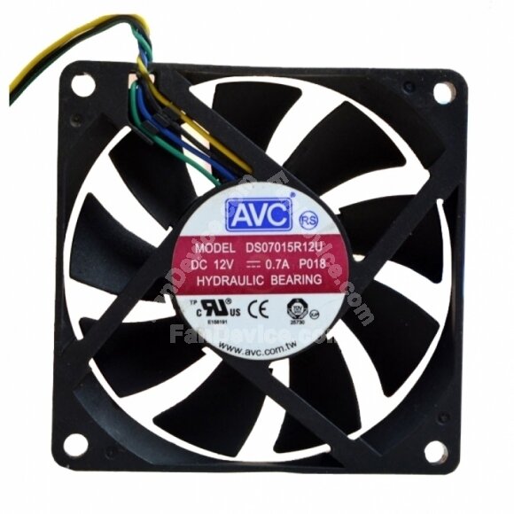 AVC DS07015R12U DC 12V 0.70A 2 Wires / 3 Wires / 4 Wires Axial Cooling Fan