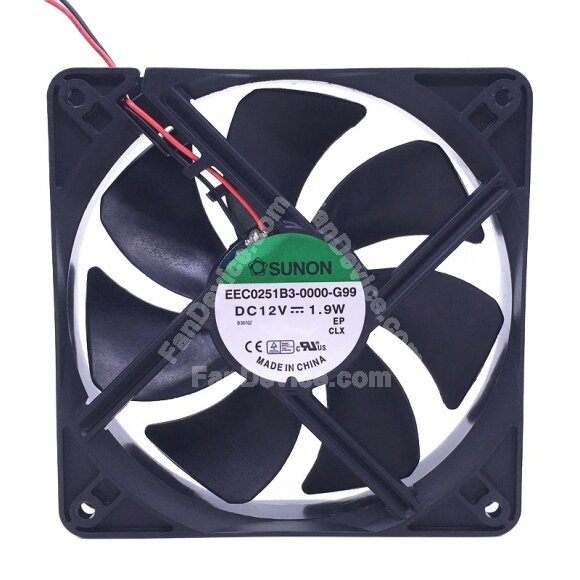 Sunon EEC0251B3-0000-G99 DC 12V 1.9W 12025 Axial Cooling Fan