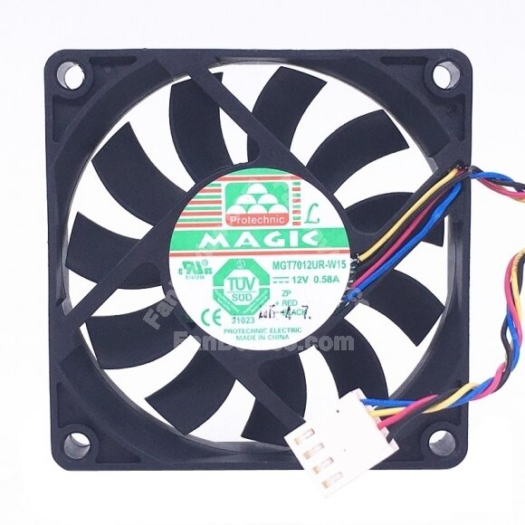 MAGIC MGT7012UR-W15 DC 12V 0.58A 2 Wires / 3 Wires / 4 Wires Axial Cooling Fan