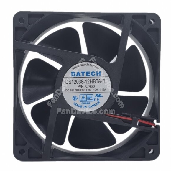 DATECH DS12038-12HBTA-B DC 12V 1.15A 12038 Axial Brushless Cooling Fan