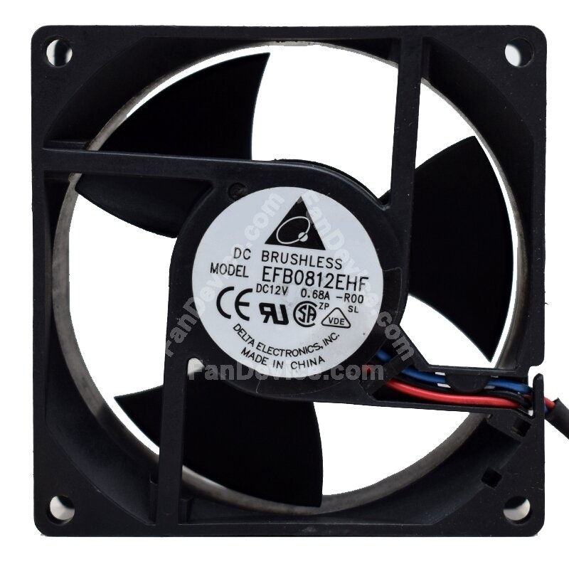 Delta EFC0812DB-F00 80mm 12V 0.50A PWM Fan - 80x80x15mm 4-Pin