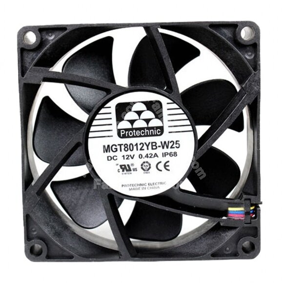 Magic MGT8012YB-W25 DC 12V 0.42A 8025 Axial IP68 Waterproof Cooling Fan