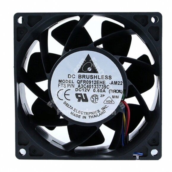 Delta QFR0912EHE DC 12V 0.60A 2 Wires / 3 Wires / 4 Wires Axial Cooling Fan