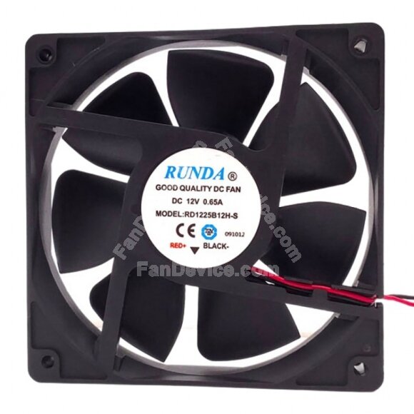 RUNDA RD1225B12H-S DC 12V 0.65A 12025 Axial Cooling Fan
