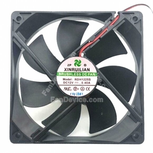 XINRUILIAN RDH1225S DC 12V 0.40A 2 Wires Axial Cooling Fan