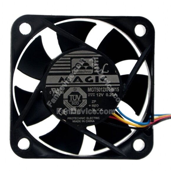 MAGIC MGT5012XR-W15 DC 12V 0.20A 5010 Axial Cooling Fan