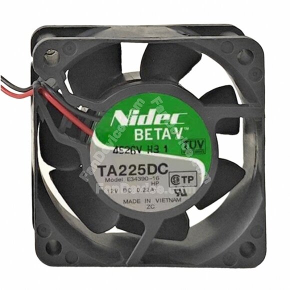 Nidec TA225DC E34390-16 DC 12V 0.22A 6025 Axial Cooling Fan