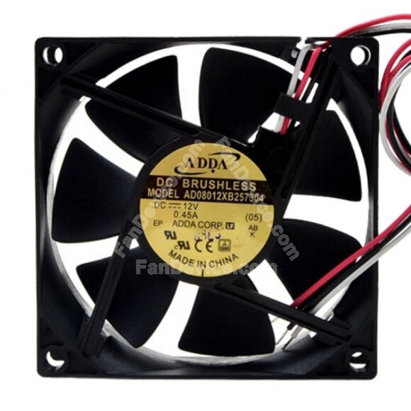 ADDA AD08012XB257304 DC 12V 0.45A 8025 Axial Brushless Cooling Fan